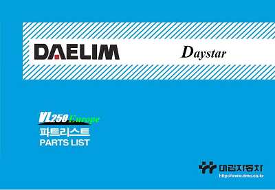 CATALOGO PE�AS VL 250 DAYSTAR